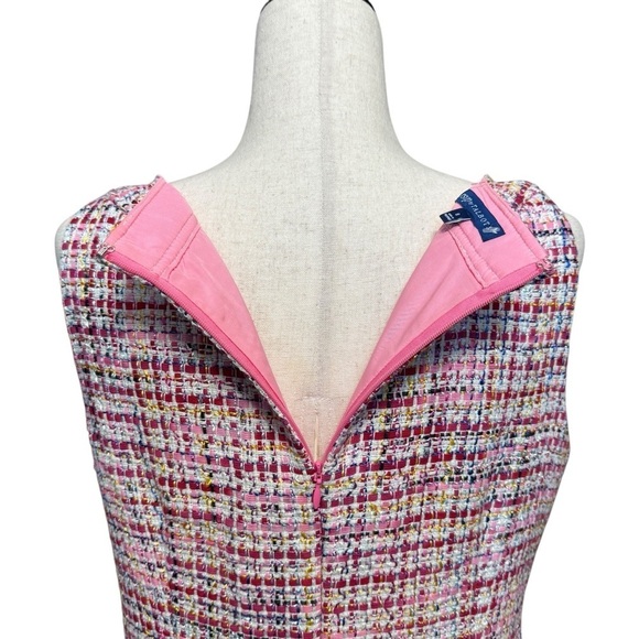 RSVP By Talbots Ribbon Tweed Shift Sleeveless Dress. Pink Blue Size Small #1428 - Picture 11 of 13